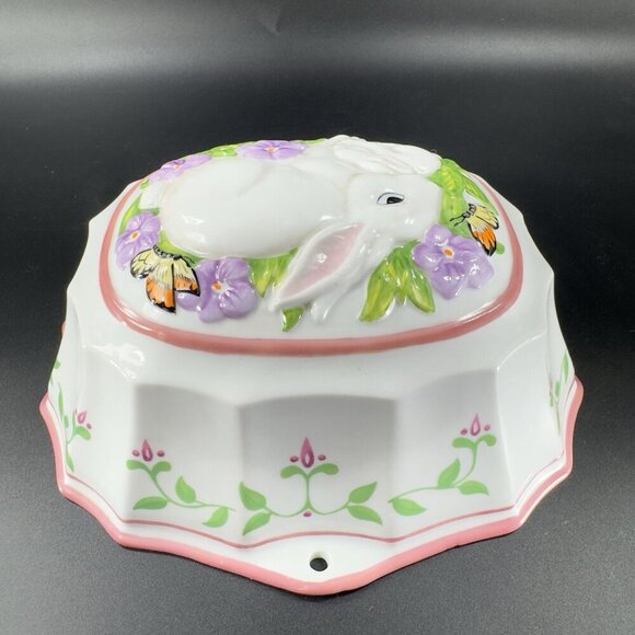Vintage 1986 Franklin Mint Le Cordon Bleu Decorative Ceramic Mold Bunny Rabbit - Picture 8 of 14